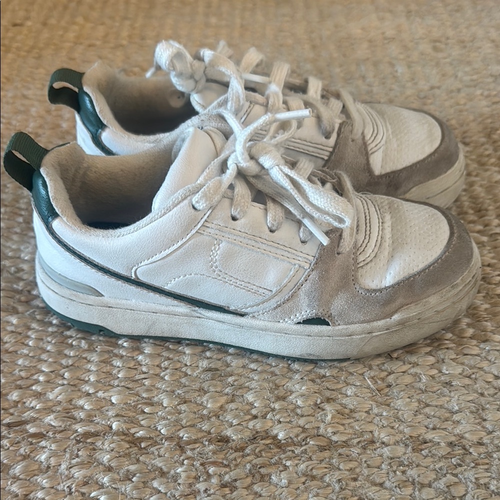 Kids White and Gray Sneakers
